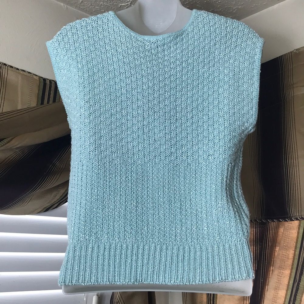 Vintage Baby Blue Knit Top | Cross-Country Knits. - Picture 6 of 8